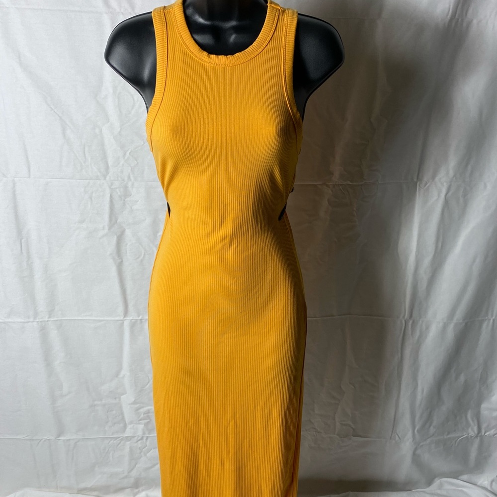 Mustard Thick mid dress